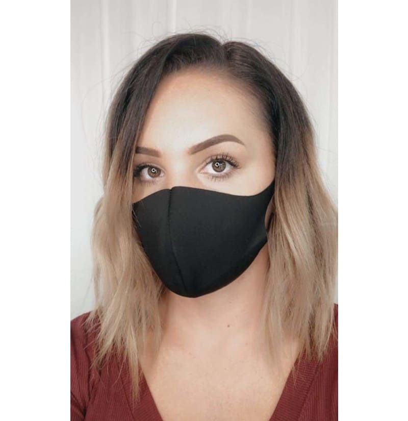 Adult/Youth Color Black Waterproof Washable Mask, FREE CARRY BAG With Each Mask Purchase!