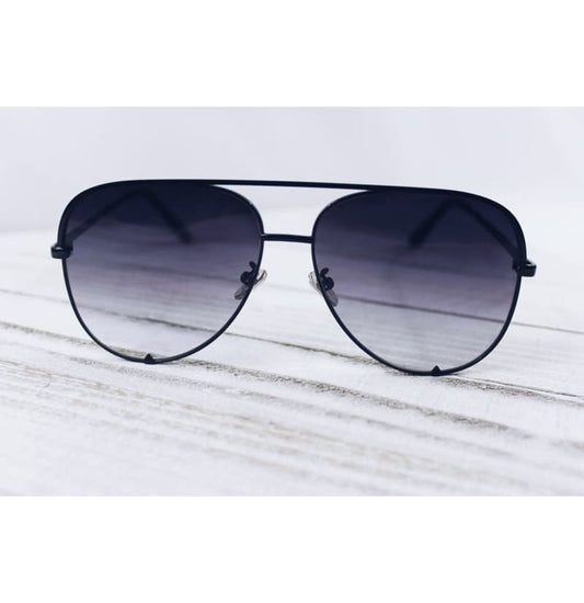 For Him - Aviator Black Faded With Black Frame Sunglasses