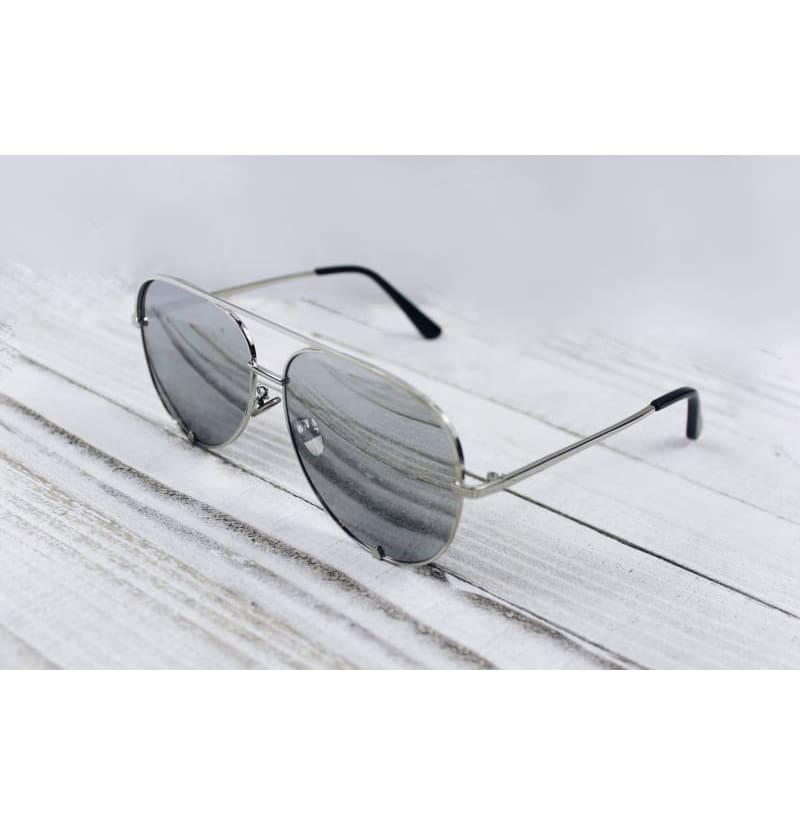 For Him - Aviator Mirrored With Silver Frame Sunglasses