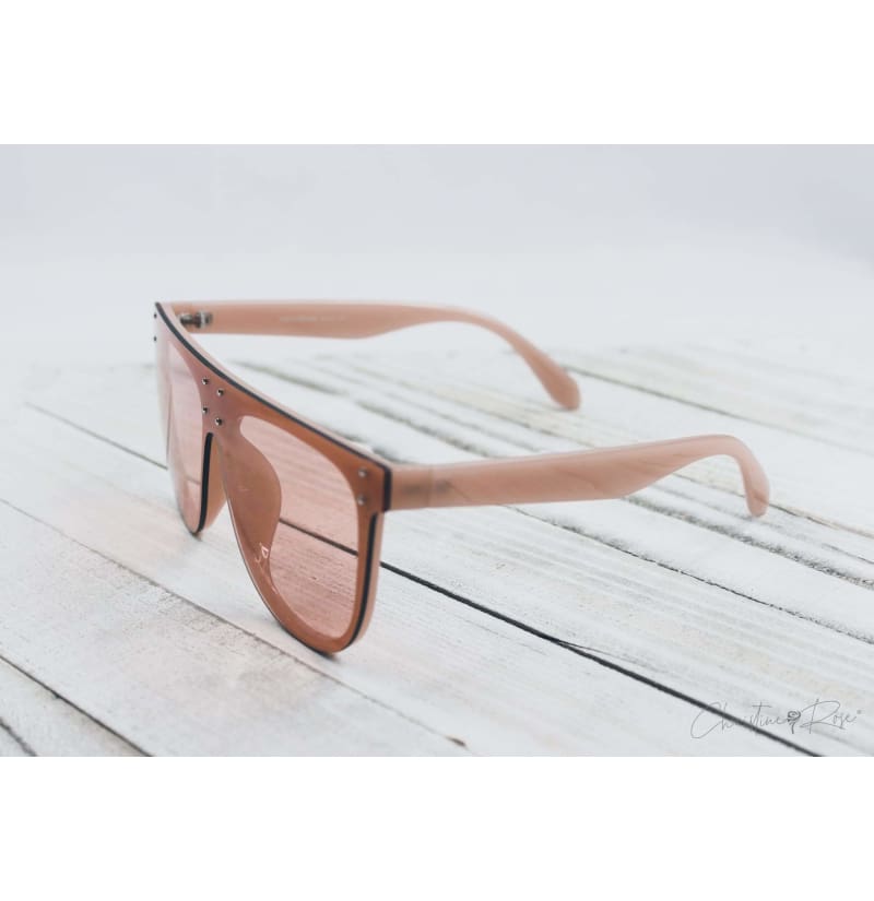 Sunglasses - Bike Chic Nude Pink Clear Sunglasses