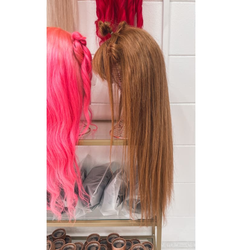 Brownish Hot Girl 26 inch Straight 13x4 Wig Human Hair 180 Density