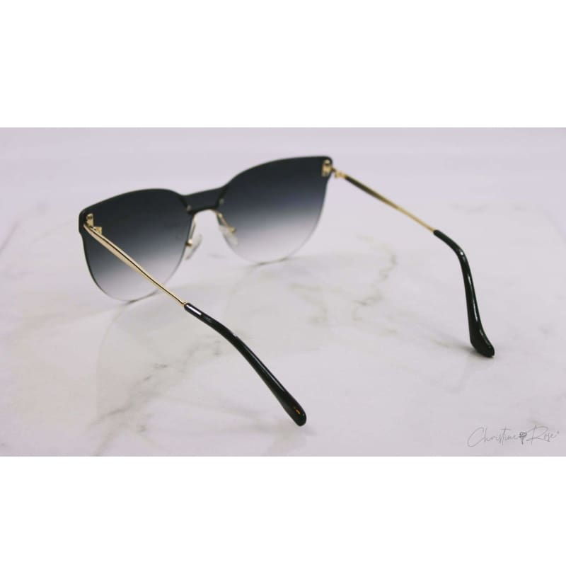 Sunglasses - Butterfly Black Faded Sunglasses