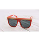 Sunglasses - Flat Top Gold Chain Red Sunglasses