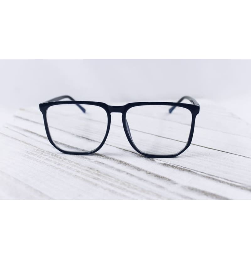 Glamour Stylish Clear/Black Frame Glasses
