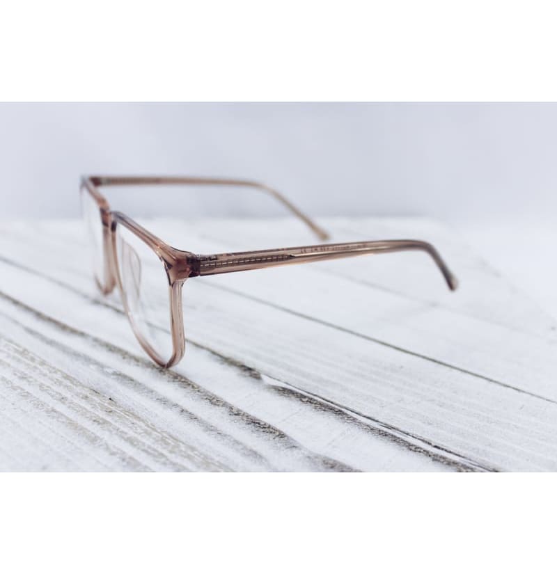 Glamour Stylish Clear/Tan Frame Glasses