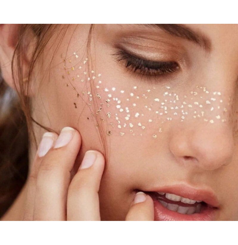 Brows - Gold Foil Waterproof Beauty Mark Freckles Temp Tattoos