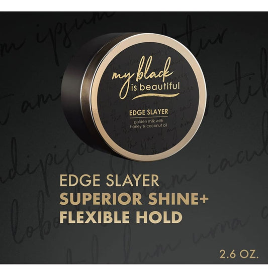 Golden Milk Edge Slayer, Flake-Free Edge Control for Curly and Coily Hair with Coconut Oil, Honey,