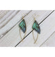 Green Blue Black Butterfly Wings Earrings, Beautiful Translucent Dangling Fashion Earrings Super
