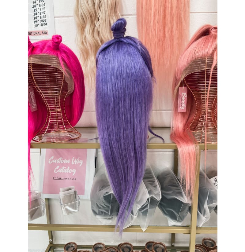 Lavender Unicorn Straight 26 inch 13x4 Wig Human Hair 180 Density