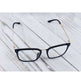 Lovely Me Stylish Clear/Black Trim Glasses With Gold Frame