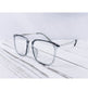 Lovely Me Stylish Clear/Grey Trim Glasses With Gold Frame