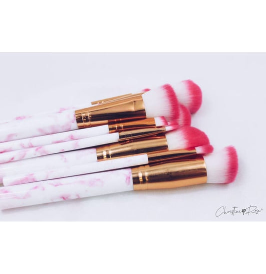 Brushes - Marble Pink Brushes Compact Size