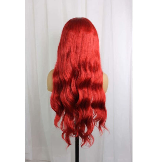 Mermaid Red 26 Inch Wavy 13x4 Wig