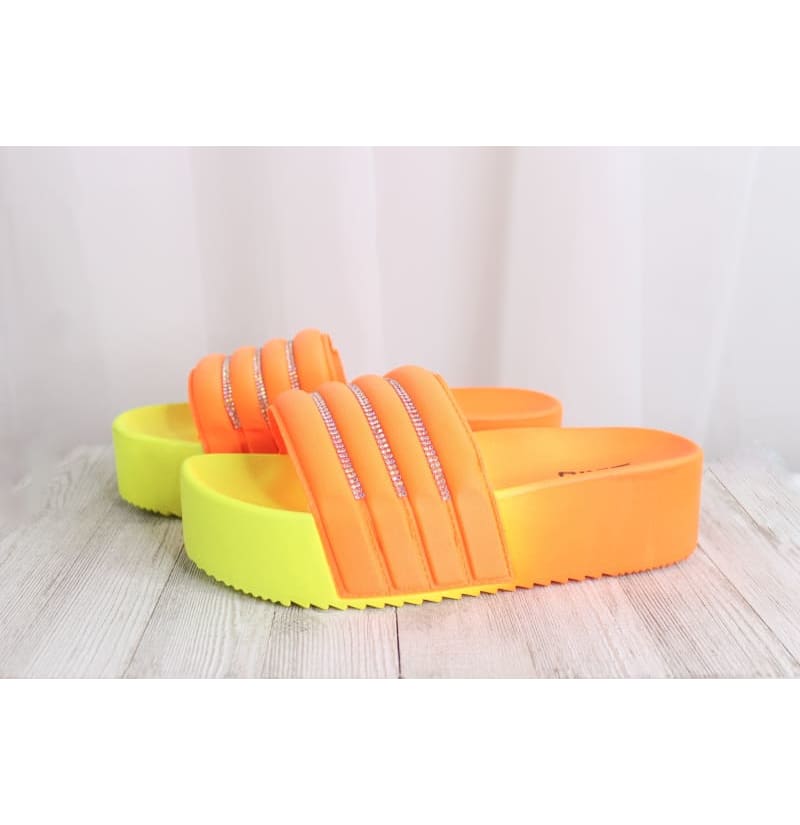 Orange/Yellow Super Comfy Stylish Foam Slide Sandals, Walking On A Dream Seriously!!! Many Colors!