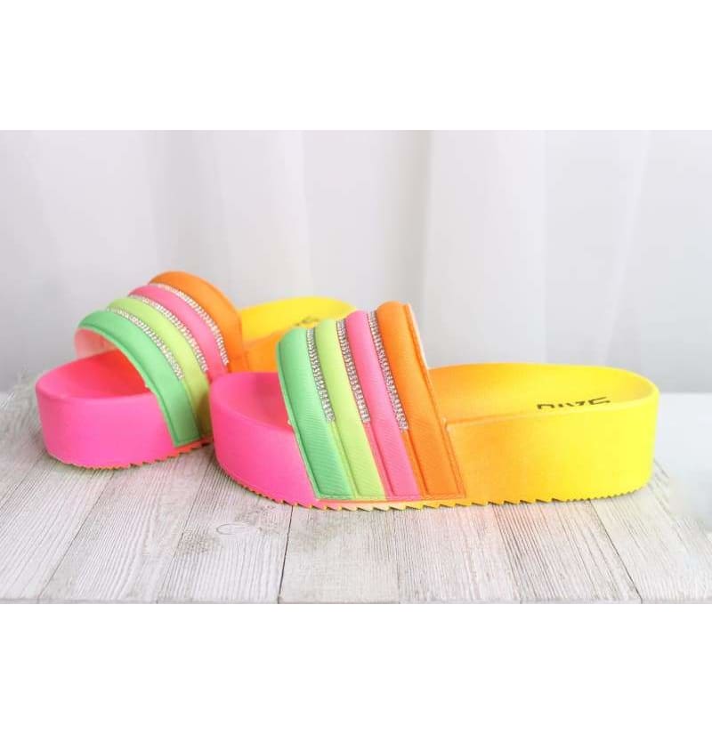 Pink/Green/Orange Super Comfy Stylish Foam Slide Sandals, Walking On A Dream Seriously!!! Many