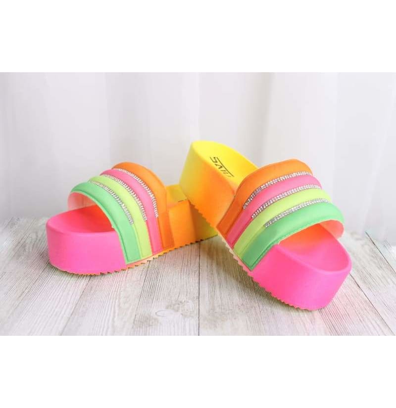 Pink/Green/Orange Super Comfy Stylish Foam Slide Sandals, Walking On A Dream Seriously!!! Many