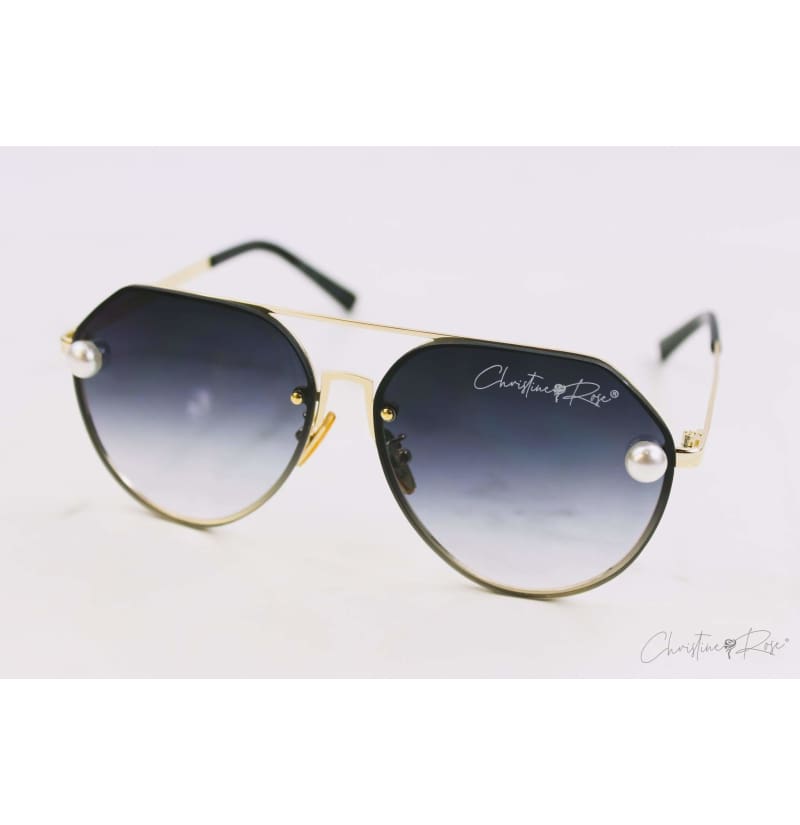 Sunglasses - Precious Pearl Black Faded Sunglasses