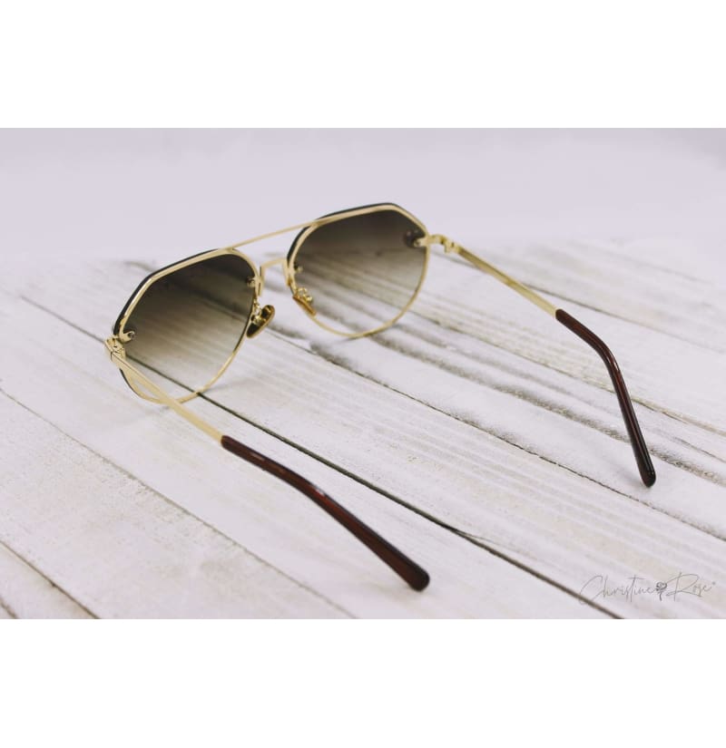 Sunglasses - Precious Pearl Brown Faded Sunglasses