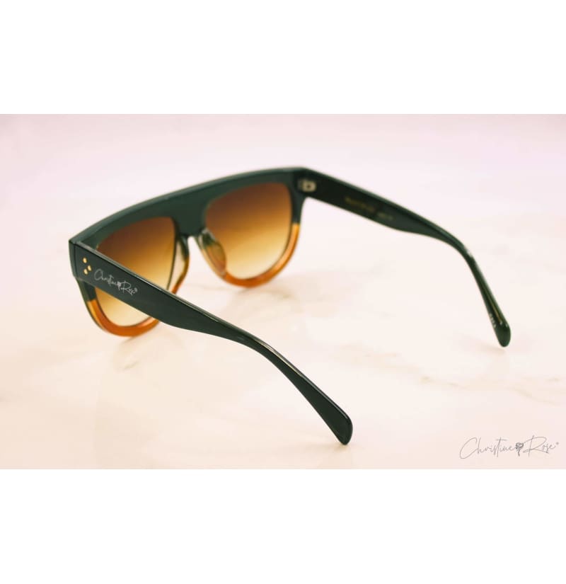 Sunglasses - Slay Green Top Brown Faded Sunglasses
