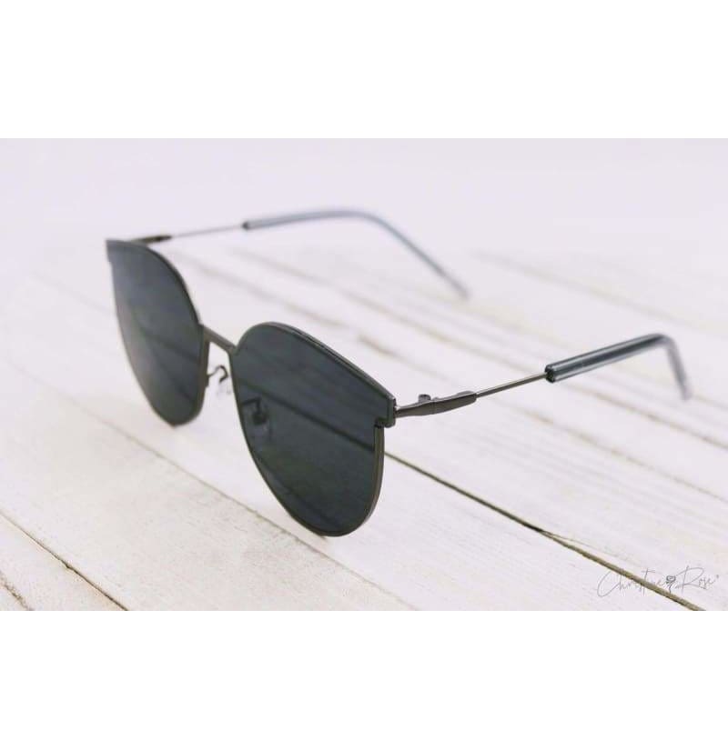 Sunglasses - Slim Cut Black Tint Sunglasses