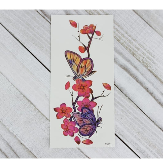 Temp Tattoo Butterfly Florets