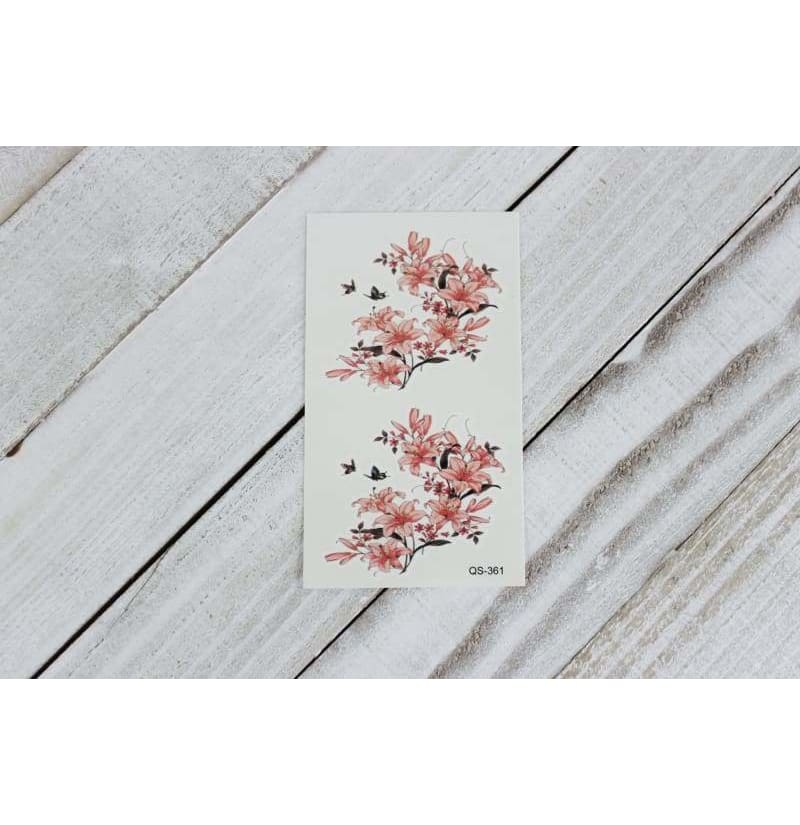 Temp Tattoo Small Colorful Floral Lilies