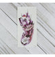 Temp Tattoo White Purple Flowers